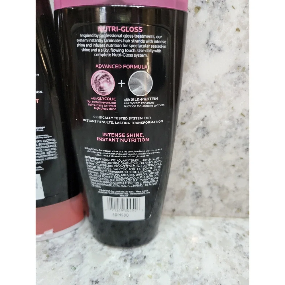 L'Oreal Nutri-Gloss High Shine 2 In 1 & Smooth Intense Conditioner Set‎ Of 2